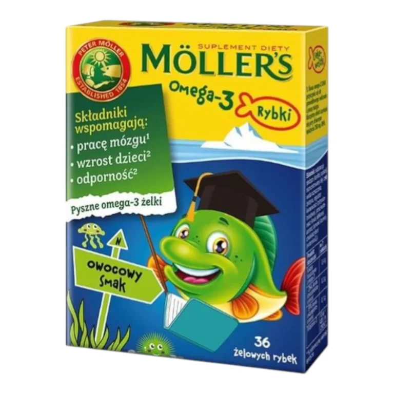 Mollers Omega-3 рибки фруктовий смак 36 шт жувальні омега-3 для дітей